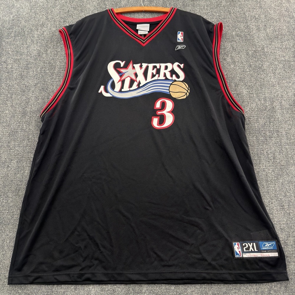 Vintage Reebok NBA Philadelphia 76ers Allen Iverson #3 Jersey Mens 2XL